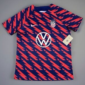 Nike USMNT USA Soccer Training Jersey Navy Red Medium DR4927-689 World Cup NEW
